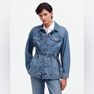 Madewell belted Oversized Trucker Jacket